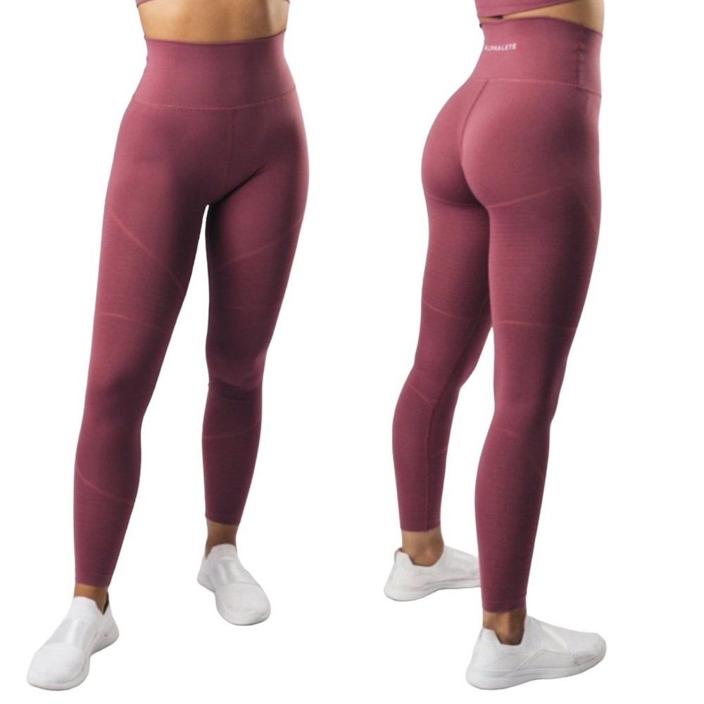 Alphalete | OG Revival Seamless Compression Workout Leggings Mauve Pink Size XS